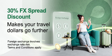 30% FX Spread Discount makes your travel dollars go further