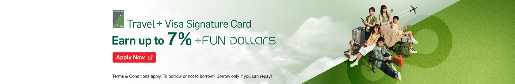 Travel+ Visa Signature Card Earn up to 7% +FUN Dollars for foreign currency spending